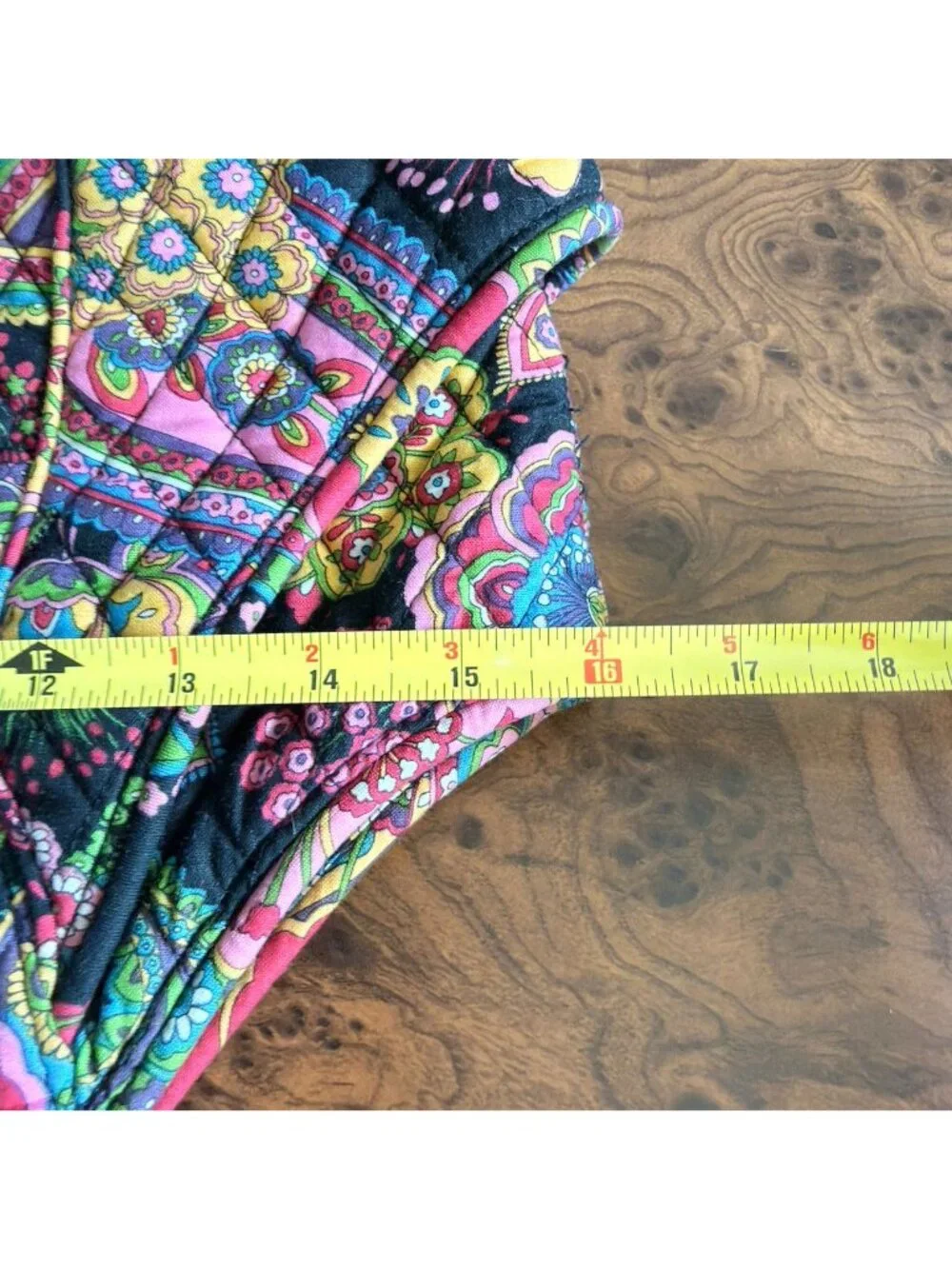 Retired Vera Bradley Hobo Bag Symphony In Hue Quilted Paisley Floral Vibrant Tot